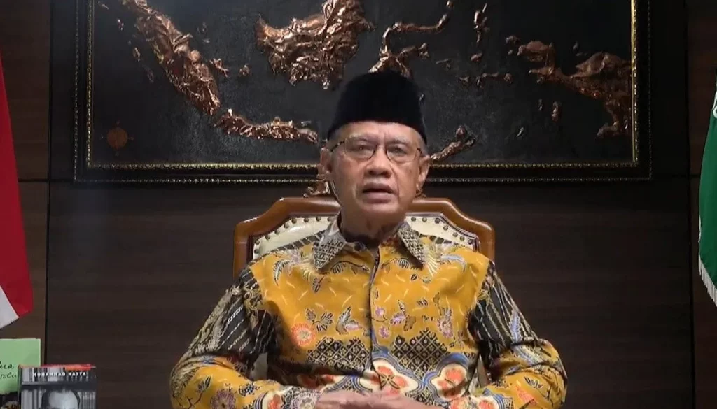 Pidato Kebangsaan Haedar Nashir, Ketua Umum Pimpinan Pusat Muhammadiyah, disampaikan untuk menyambut HUT Ke-79 Kemerdekaann Republik Indonesia. Pidato disampaikan melali video streaming, Juma 16 Agustus 2024. 