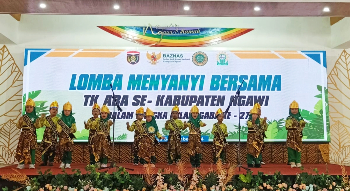 Meriah! Begitulah Lomba Menyanyi Bersama TK Aisyiyah se-Kabupaten Ngawi dalam memperingati Milad Ke-27 IGABA Ngawi. Ada tampilan pantomim, drama, hingga paduan suara.