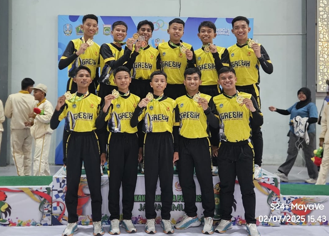 Borong Emas, Siswa Smamsatu Jadi Bintang Drumben Gresik di Porprov Jatim 2025