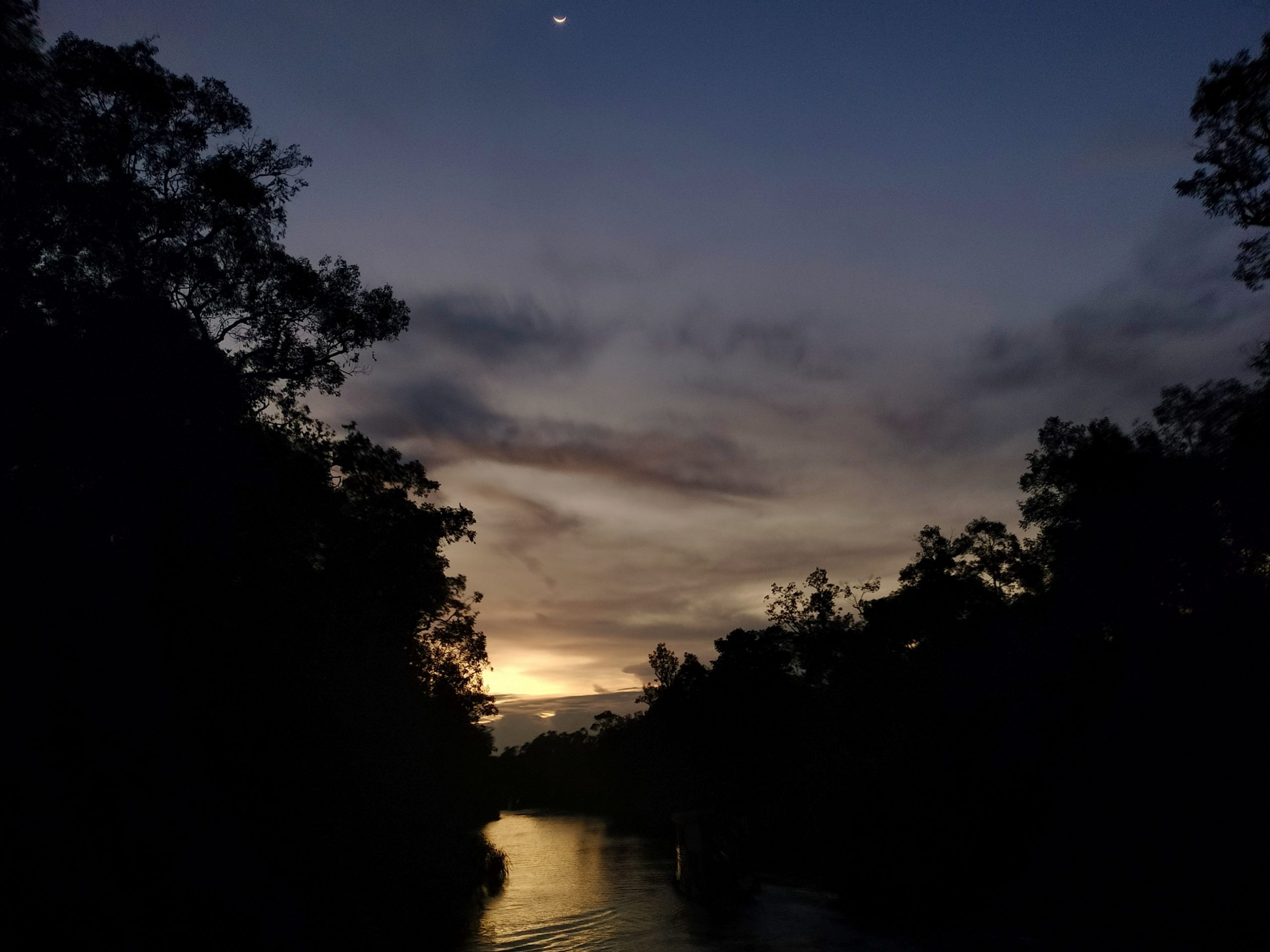 Menikmati senja di Sungai Sekonyer, wisatawan ikut belajar menganyam ketupat tulak bala dari Acil Masnih di rooftop kelotok. Akhirnya terpecahkan perbedaan cara menganyam ketupat laki-laki dan perempuan.