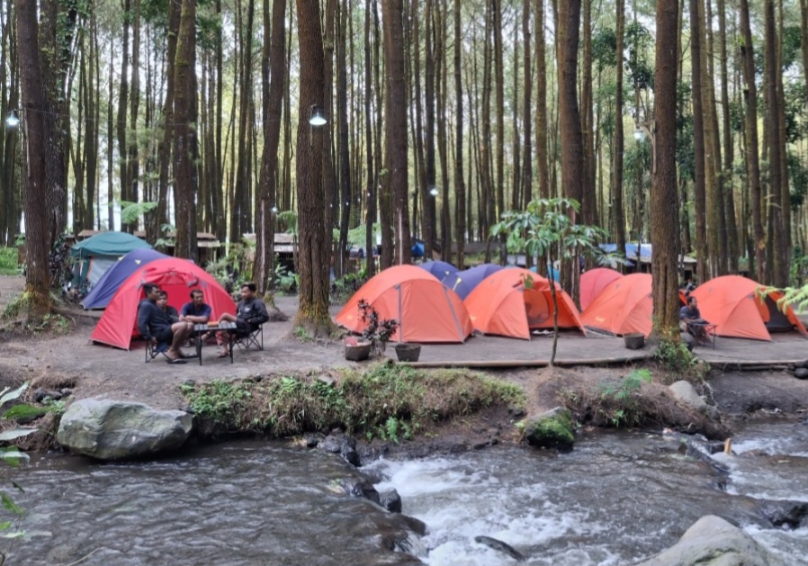 Warung kopi di tengah rimbun hutan pinus, uang kotak infak Lazismu bisa terisi penuh. Tanda sedekah bisa tumbuh dari mana saja.