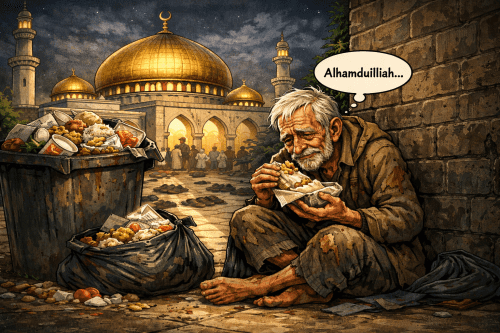 Kenyang dari Sampah Masjid