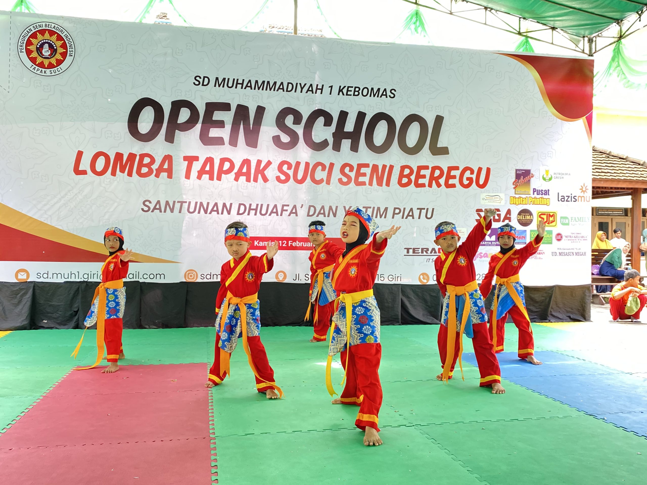 14 TK Adu Kekompakan di Lomba Tapak Suci Seni Beregu di Open School SD Muri