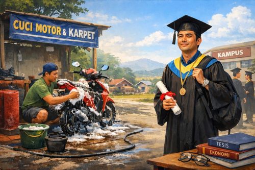 Ilustrasi cerpen Buih Sabun Menuju Mimpi