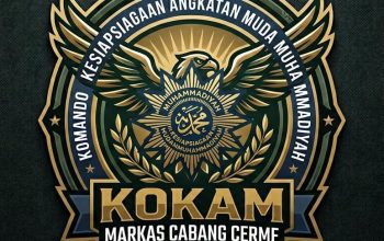 Logo Kokam Cerme Gresik diluncurkan, Senin (30/3/2026). Ini menjadi momentum bersejarah bagi para pejuang kemanusiaan Muhammadiyah di Kecamatan Cerme.