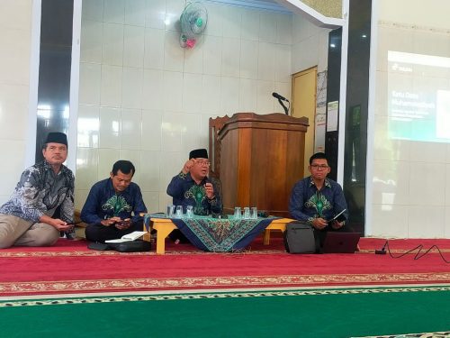 Sosialisasi E-KTAM atau Kartu Tanda Anggota Muhammadiyah Elektronik berlangsung di Masjid Al-Asy'ari Wonorejo, Kedungjajang, Lumajang, Ahad pagi (12/4/2026).