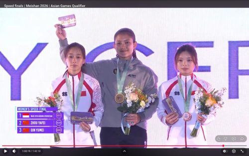 Atlet Panjat Tebing Indonesia Pecahkan Rekor Asia 6,078 Detik di Tiongkok